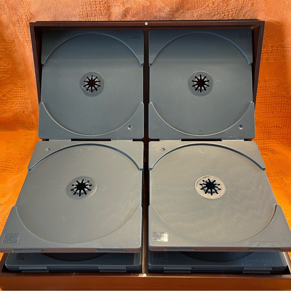 Bombay Company Wooden CD Case with Magnetic Closure Holds 24 CDs